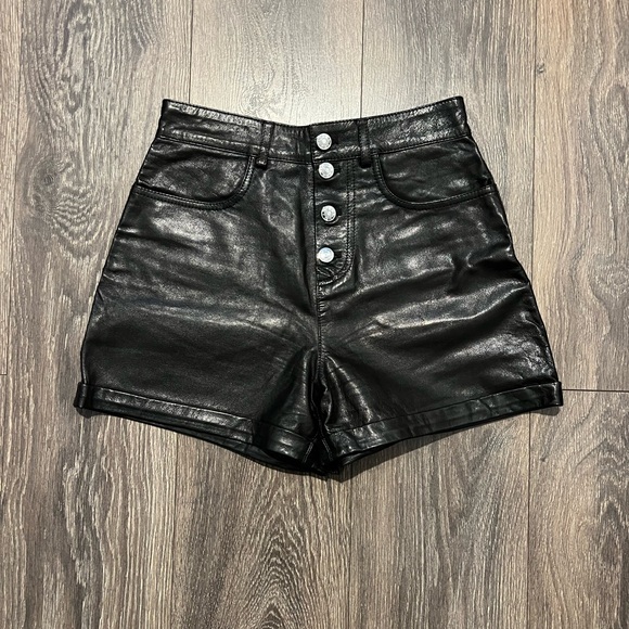 Maje Leather shorts - Picture 1 of 3